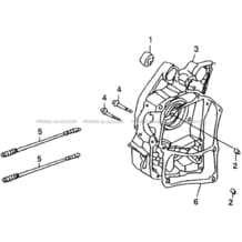 CARTER MOTEUR DROIT pour Hytrack All cylindrical All Years HY125SX