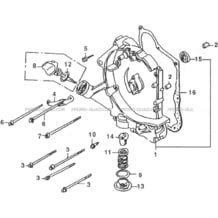 CACHE CARTER MOTEUR DROIT pour Hytrack All cylindrical All Years HY125SX