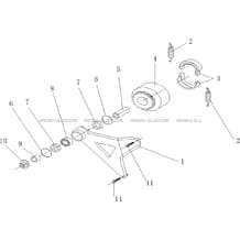 FREIN ARRIERE pour Hytrack All cylindrical All Years HY125SX