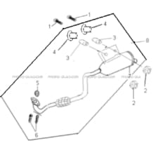 ECHAPPEMENT pour Hytrack Toutes les cylindrées Toutes les années HY125SX