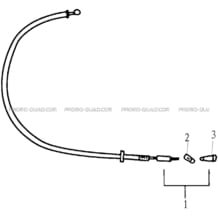 CABLE FREIN ARRIERE pour Hytrack Toutes les cylindrées Toutes les années HY125SX