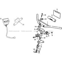 COLONNE DE DIRECTION   GUIDON pour Hytrack Toutes les cylindrées Toutes les années HY125SX