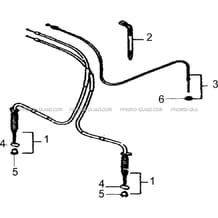 CABLES FREIN AVANT   CABLE ACCELERATEUR pour Hytrack All cylindrical All Years HY125SX