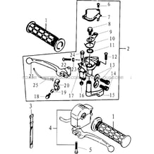 POIGNEES pour Hytrack Toutes les cylindrées Toutes les années HY125SX