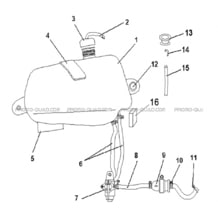 RESERVOIR A CARBURANT pour Hytrack Toutes les cylindrées Toutes les années HY150 - 150S - 150SX