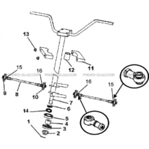 COLONNE DE DIRECTION pour Hytrack Toutes les cylindrées Toutes les années HY150 - 150S - 150SX
