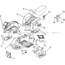 CARROSSERIE   CHASSIS   SELLE pour Hytrack Toutes les cylindrées Toutes les années HY150 - 150S - 150SX