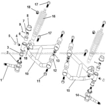 SUSPENSION AVANT pour Hytrack Toutes les cylindrées Toutes les années HY150 - 150S - 150SX