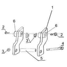 SUPPORT MOTEUR 2005 ET AVANT pour Hytrack Toutes les cylindrées Toutes les années HY150 - 150S - 150SX