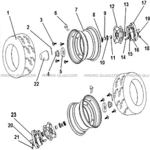 ROUES AVANT pour Hytrack Toutes les cylindrées Toutes les années HY150 - 150S - 150SX
