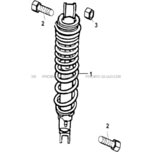 AMORTISSEUR ARRIERE pour Hytrack Toutes les cylindrées Toutes les années HY150 - 150S - 150SX