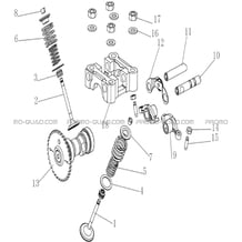CULBUTEURS   ARBRE A CAMES   SOUPAPES MODELE A PARTIR DE 2020 pour Hytrack Toutes les cylindrées Toutes les années HY150 - 150S - 150SX