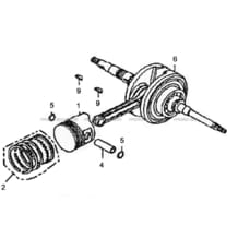 EMBIELLAGE AVEC PISTON MODELE 2019 ET AVANT pour Hytrack Toutes les cylindrées Toutes les années HY150 - 150S - 150SX