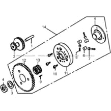 ROUE LIBRE DE DEMARRAGE MODELE 2019 ET AVANT pour Hytrack Toutes les cylindrées Toutes les années HY150 - 150S - 150SX