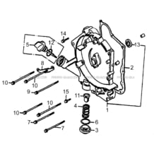 CARTER MOTEUR DROIT MODELE 2019 ET AVANT pour Hytrack Toutes les cylindrées Toutes les années HY150 - 150S - 150SX