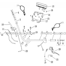 GUIDON   COMPTEUR pour Hytrack Toutes les cylindrées Toutes les années HY170ST