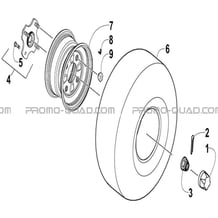 ROUES ARRIERE pour Hytrack Toutes les cylindrées Toutes les années HY170ST