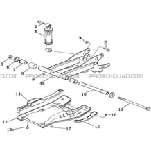 ENSEMBLE BRAS OSCILLANT ARRIERE pour Hytrack All cylindrical All Years HY170ST