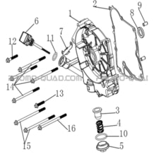 CACHE CARTER DROIT pour Hytrack Toutes les cylindrées Toutes les années HY170ST