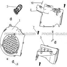 CACHES VENTILATEUR & COLLECTEUR D AIR pour Hytrack Toutes les cylindrées Toutes les années HY170ST