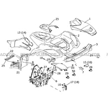 CARROSSERIE AVANT   CHASSIS pour Hytrack Toutes les cylindrées Toutes les années HY210