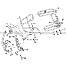 PARE-CHOCS ET PORTE-BAGAGES pour Hytrack Toutes les cylindrées Toutes les années HY210