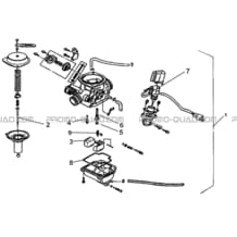 CARBURATEUR pour Hytrack Toutes les cylindrées Toutes les années HY210