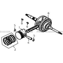 EMBIELLAGE AVEC PISTON pour Hytrack Toutes les cylindrées Toutes les années HY210