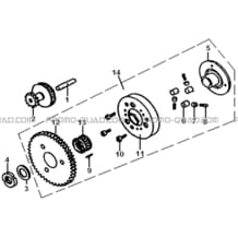 ROUE LIBRE DE DEMARRAGE pour Hytrack All cylindrical All Years HY210