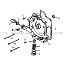 CARTER MOTEUR DROIT pour Hytrack All cylindrical All Years HY210