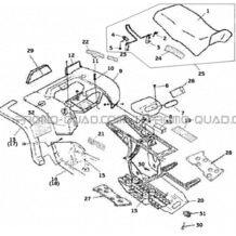 CARROSSERIE ARRIERE   SELLE pour Hytrack Toutes les cylindrées Toutes les années HY300 4x2