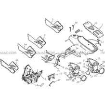 CARROSSERIE AVANT   CHASSIS   AUTOCOLLANTS pour Hytrack Toutes les cylindrées Toutes les années HY300 4x2