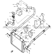 CIRCUIT DE REFROIDISSEMENT pour Hytrack Toutes les cylindrées Toutes les années HY300 4x2
