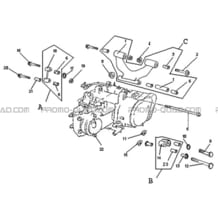 ENSEMBLE MOTEUR   SUPPORT MOTEUR pour Hytrack Toutes les cylindrées Toutes les années HY300 4x2