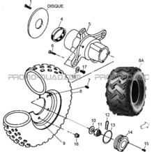 ROUES AVANT pour Hytrack All cylindrical All Years HY300 4x4