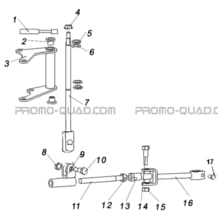 LEVIER DE SELECTION 4X2 - 4X4 pour Hytrack All cylindrical All Years HY300 4x4