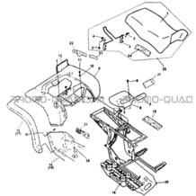 CARROSSERIE ARRIERE   SELLE pour Hytrack All cylindrical All Years HY300 DEMON