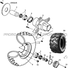 ROUES AVANT pour Hytrack All cylindrical All Years HY300 DEMON