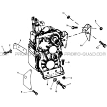 SUPPORT BOITE DE VITESSES pour Hytrack All cylindrical All Years HY300 DEMON
