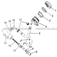 MAITRE CYLINDRE FREIN A PIED pour Hytrack All cylindrical All Years HY300 DEMON
