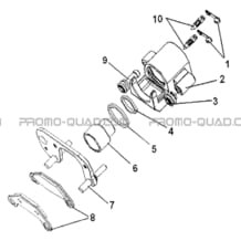 ETRIER AVANT GAUCHE pour Hytrack All cylindrical All Years HY300 DEMON