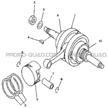 EMBIELLAGE AVEC PISTON pour Hytrack Toutes les cylindrées Toutes les années HY300 DEMON