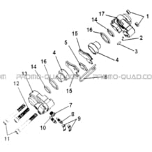 ETRIER ARRIERE (EURO2) pour Hytrack All cylindrical All Years HY300 DEMON