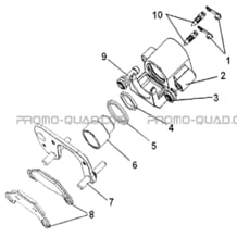 ETRIER AVANT GAUCHE (EURO2) pour Hytrack All cylindrical All Years HY300 DEMON