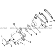 ETRIER AVANT DROIT (EURO2) pour Hytrack Toutes les cylindrées Toutes les années HY300 DEMON