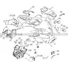 CARROSSERIE AVANT   CHASSIS pour Hytrack Toutes les cylindrées Toutes les années HY310