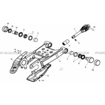 ENSEMBLE BRAS OSCILLANT ARRIERE pour Hytrack Toutes les cylindrées Toutes les années HY310