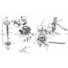 CARBURATEUR pour Hytrack Toutes les cylindrées Toutes les années HY310
