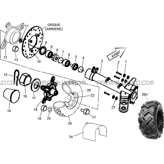 TRAIN ARRIERE  Hytrack  All Years All cylindrical  Original parts OEMTRAIN ARRIERE  Hytrack  All Years All cylindrical  Original parts OEM