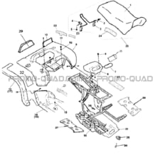 CARROSSERIE ARRIERE   SELLE pour Hytrack Toutes les cylindrées Toutes les années HY320 4x2 - 4x4